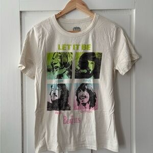 The Beatles White Cotton Blend Tee